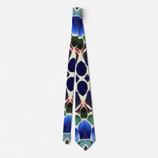Paua Aqua Forest Krawatte (Rückseite)