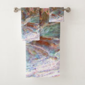 Paua Black Abalone schöne neuseeländische Muschel Badhandtuch Set (Insitu)