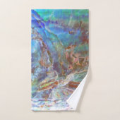 Paua Black Abalone schöne neuseeländische Muschel Badhandtuch Set (Handtuch)