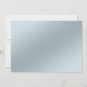 Paua Blue Silver Floral Scroll Hochzeit Einladung (Rückseite)