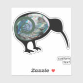 PAUA KIWI NEW ZEALAND NATIVE BIRD GREEN KORU NZ AUFKLEBER (Blatt)