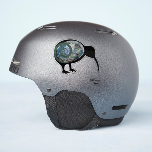 PAUA KIWI NEW ZEALAND NATIVE BIRD GREEN KORU NZ AUFKLEBER (Helmseite)