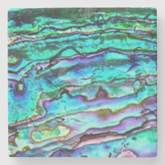 Paua Muschel Abalone Marble Untersetzer (Vorderseite)