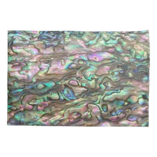 Paua Muschel Abalone Natural Pillow Case Sham Kissenbezug (Rückseite)