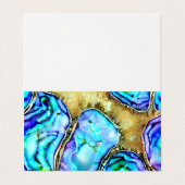 Paua Muschel Liquid Alcohol Ink Visitenkarten (Außenseite Aufgefaltet)