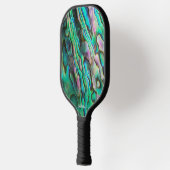 Paua Muschel Look Pickleball Paddle mit Monogramm (Links)