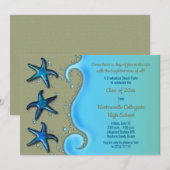 Paua Muschel Starfish Beach Abschluss Einladung (Vorne/Hinten)