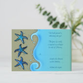 Paua Muschel Starfish Wedding Reply RSVP Card Karte (Stehend Vorderseite)