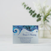 Paua Muschel & Waves Hochzeitskarte Begleitkarte (Stehend Vorderseite)