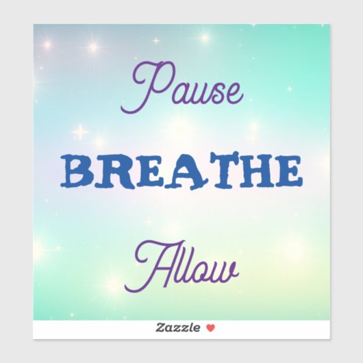 Paue, BREATHE, Aufkleber zulassen (Blatt)