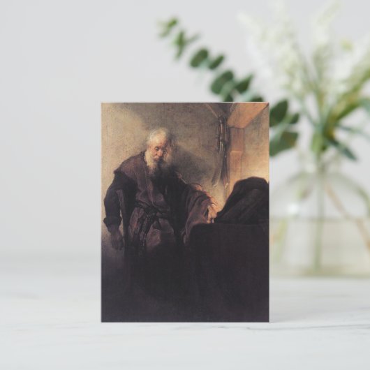 Paul an seinem Schreibtisch von Rembrandt Postcard Postkarte (Stehend Vorderseite)