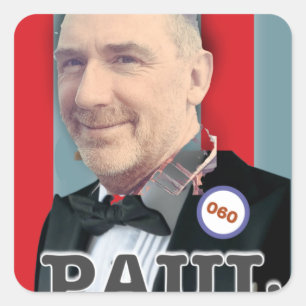 Paul Birthday Image - 60 6 cm Abzeichen Quadratischer Aufkleber