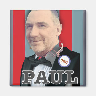 Paul Birthday Image - 60 6 cm Runder Abzeichen Squ Magnet