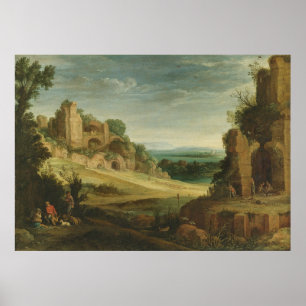 Paul Bril Landscape mit einem Party für die Jagd Poster