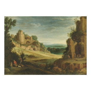 Paul Bril Landschaft mit einer Jagdgesellschaft Fotodruck