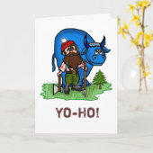 Paul Bunyan Birthday Card Karte (Gelbe Blume)
