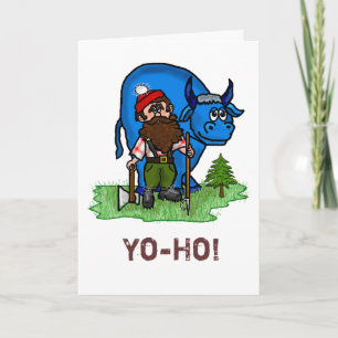Paul Bunyan Birthday Card Karte