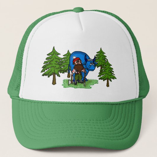 Paul Bunyan Cap mit Bäumen Truckerkappe (Vorderseite)