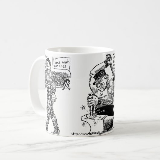 "Paul Bunyan Klotz-Lager " Kaffeetasse (Vorderseite Links)