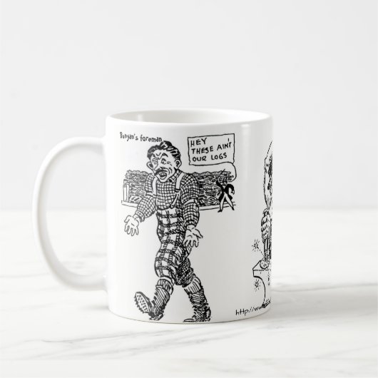 "Paul Bunyan Klotz-Lager " Kaffeetasse (Links)