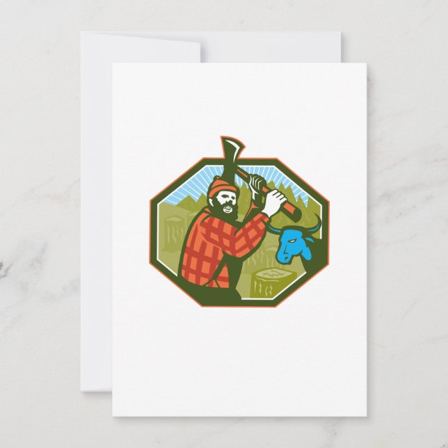 Paul Bunyan LumberJack Ax Blue Ox (Vorderseite)