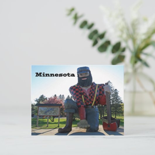 Paul Bunyan Minnesota Sourvenir Postkarte (Stehend Vorderseite)