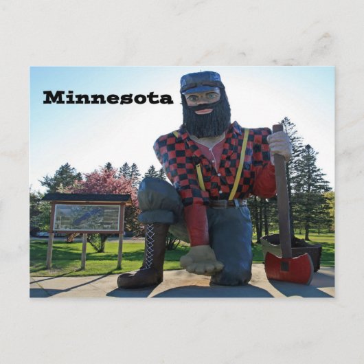 Paul Bunyan Minnesota Sourvenir Postkarte (Vorderseite)