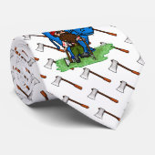 Paul Bunyan Necktie mit Axes Krawatte (Gerollt)