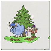 Paul Bunyan (rasiert) und blaues Stoff (Nahaufnahme)