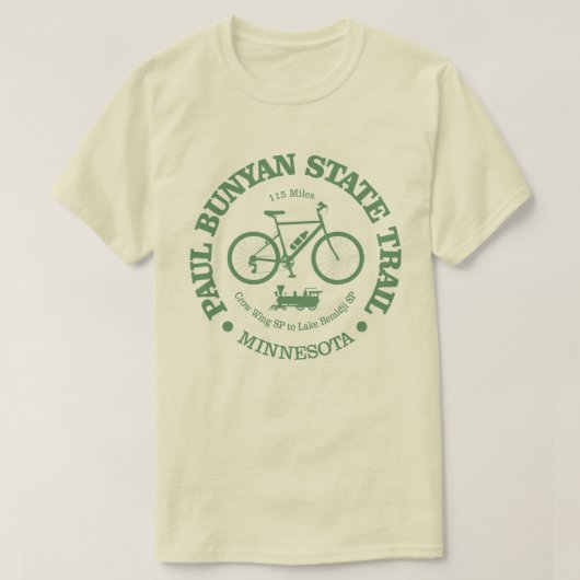 Paul Bunyan Trail (Radfahren) T-Shirt (Design vorne)