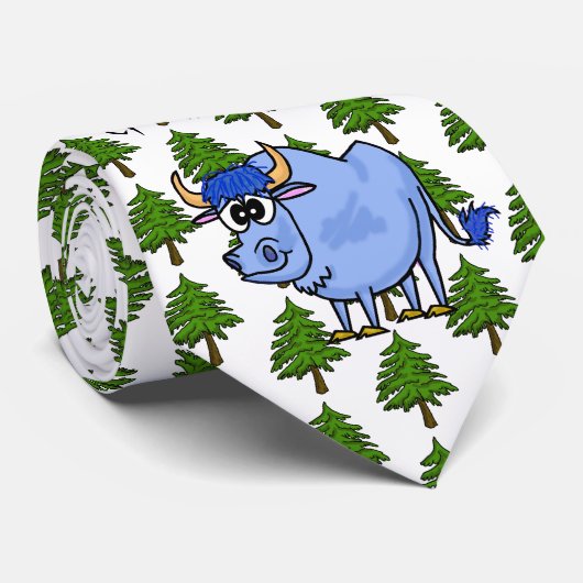 Paul Bunyan und blaue Ochsen-Baby-Krawatte Ver. 2 Krawatte (Gerollt)