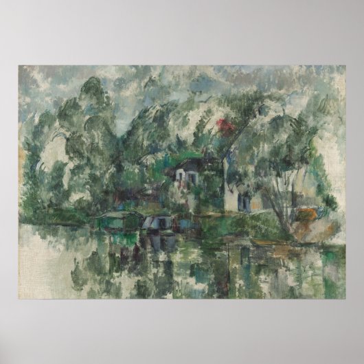Paul Cezanne | Am Wasserrand, c. 1890 (Öl Poster (Vorne)