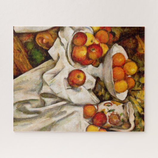 Paul Cézanne - Äpfel und Orangen Impressionist Puzzle (Horizontal)