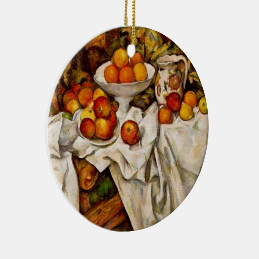 Paul Cézanne - Äpfel und Orangen Keramikornament (Rechts)