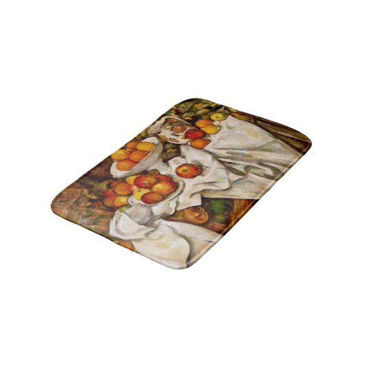 Paul Cezanne Apples Orange Impressionismus Badematte (Schrägansicht)