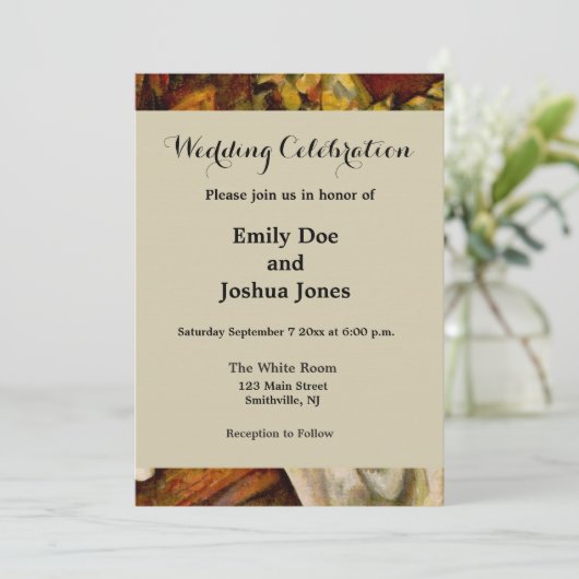 Paul Cezanne Apples Orange Impressionismus Einladung (Stehend Vorderseite)