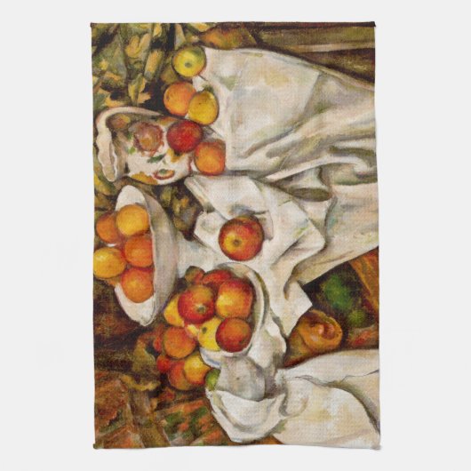 Paul Cezanne Apples Orange Impressionismus Geschirrtuch (Vertikal)