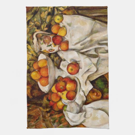 Paul Cezanne Apples Orange Impressionismus Geschirrtuch (Vertikal)