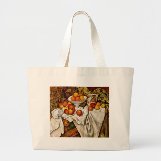 Paul Cezanne Apples Orange Impressionismus Jumbo Stoffbeutel (Vorne)