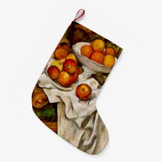 Paul Cezanne Apples Orange Impressionismus Kleiner Weihnachtsstrumpf (Vorderansicht (hängend))