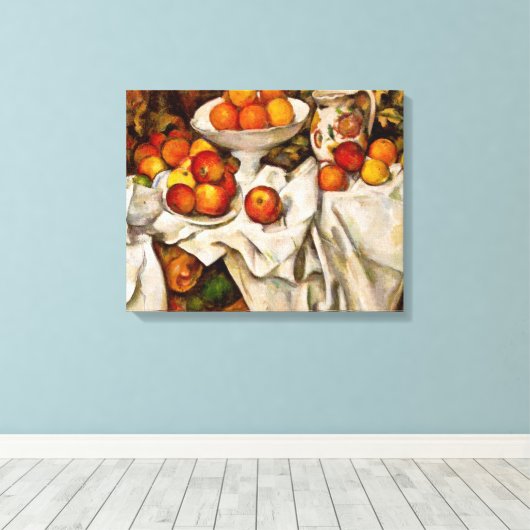 Paul Cezanne Apples Orange Impressionismus Leinwanddruck (Insitu (Holzboden))
