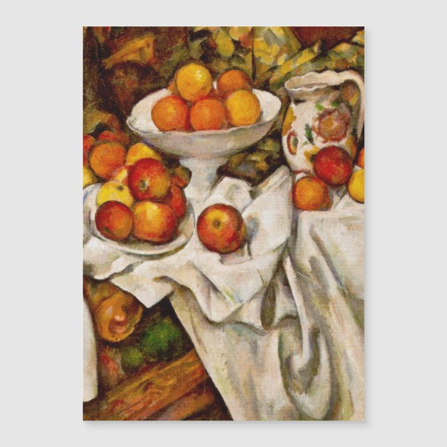 Paul Cezanne Apples Orange Impressionismus Magnetkarte (Vorderseite)