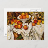 Paul Cezanne Apples Orange Impressionismus Postkarte (Vorne/Hinten)