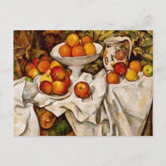 Paul Cezanne Apples Orange Impressionismus Postkarte (Vorderseite)