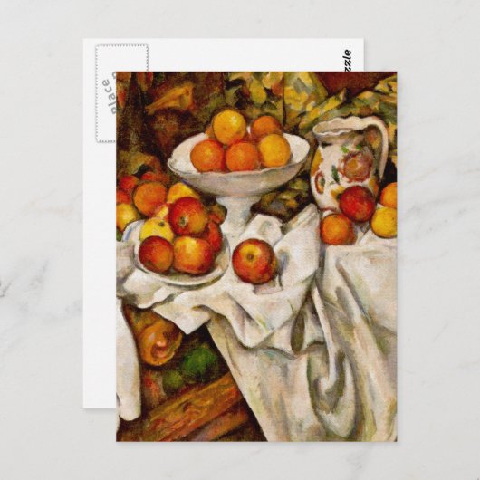 Paul Cezanne Apples Orange Impressionismus Postkarte (Vorne/Hinten)