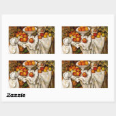Paul Cezanne Apples Orange Impressionismus Rechteckiger Aufkleber (Blatt)