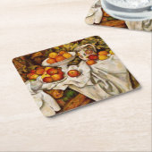 Paul Cezanne Apples Orange Impressionismus Rechteckiger Pappuntersetzer (angewinkelt)