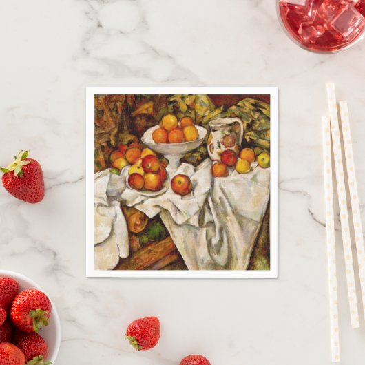 Paul Cezanne Apples Orange Impressionismus Serviette (Beispiel)
