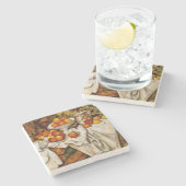 Paul Cezanne Apples Orange Impressionismus Steinuntersetzer (Seitenansicht)