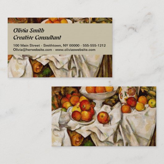 Paul Cezanne Apples Orange Impressionismus Visitenkarte (Vorne/Hinten)